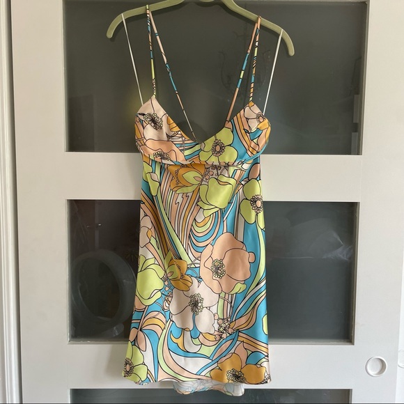 Zara Satin Effect Mini Dress - Picture 1 of 4